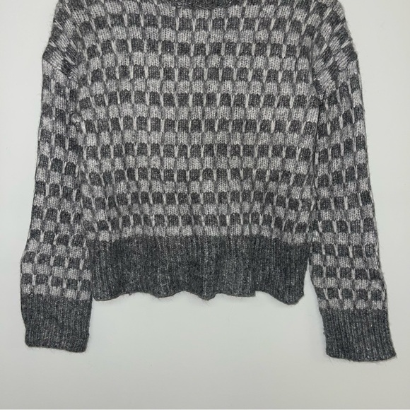 Everlane Sweater Women's Size Extra‎ Small Two-tone Grey Wool Alpaca Turtleneck - Picture 5 of 8